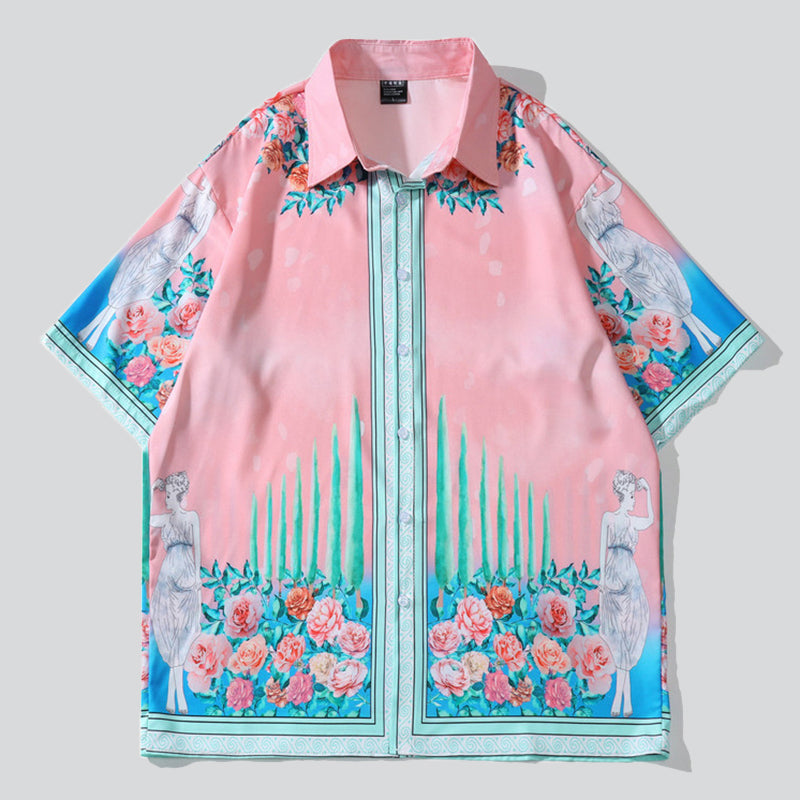 Floral Goddess Print Shirt