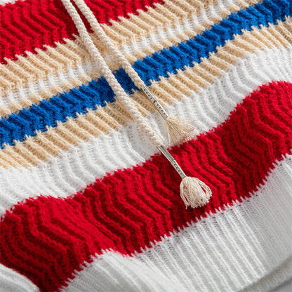 Rainbow Stripe Polo Sweater