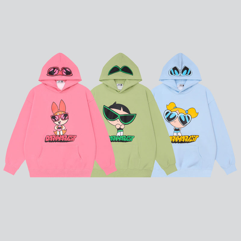 The Powerpuff Girls Print Hoodies