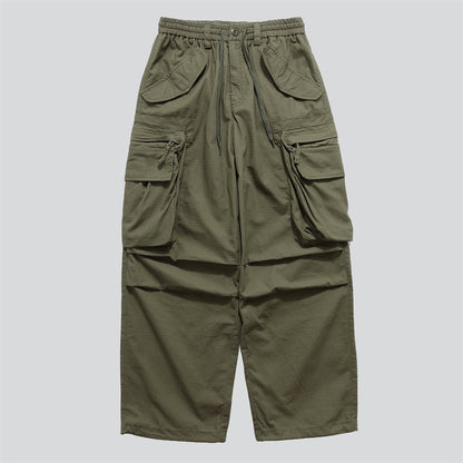 Trendy Pleated Multi-Pocket Cargo Pants