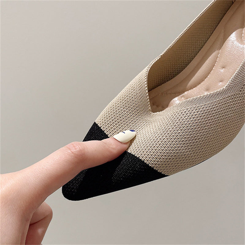 Chic Pointed Toe Middle Heels