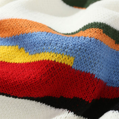 Colourful Stripe Lazy Sweater