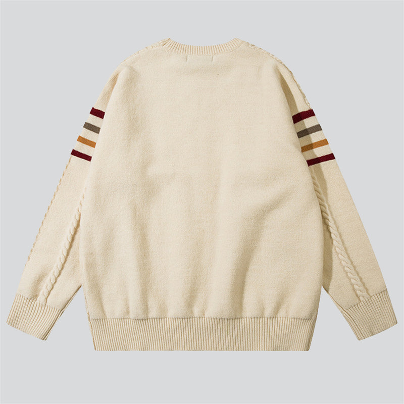 Simple Round Neck Knitted Sweater