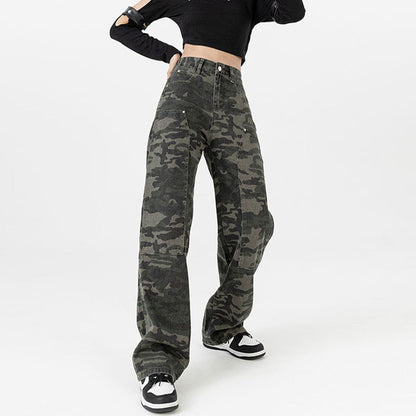 High-Rise Camouflage Jeans