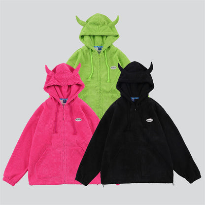 Bull's Horn Zip Up Hoodies