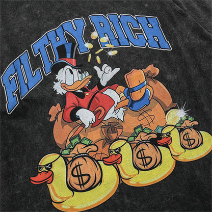 Filthy Rich Mr Duck Print Tees