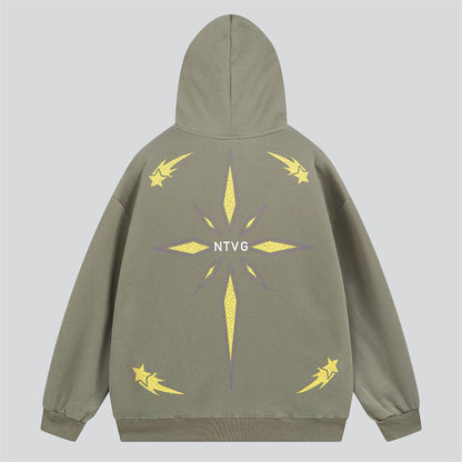 Shooting Star Print Trendy Hoodies