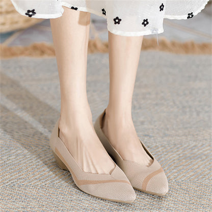 Casual Pointed Toe Wedge Heels