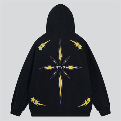 Shooting Star Print Trendy Hoodies