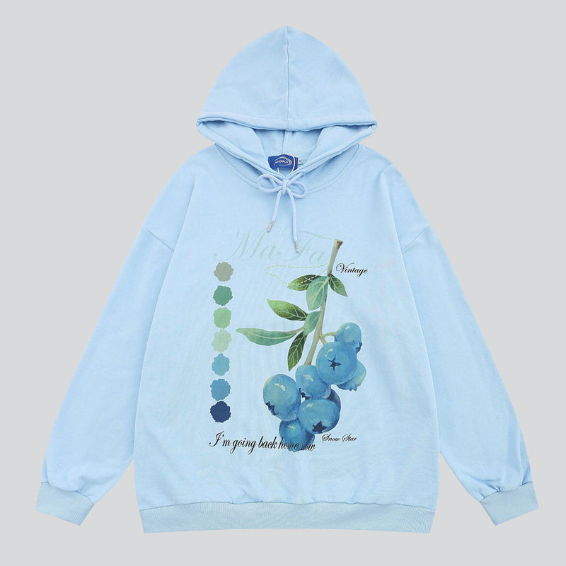 Summer Fruit Print Hoodie