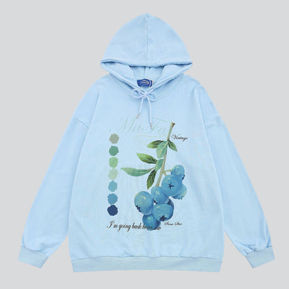 Summer Fruit Print Hoodie