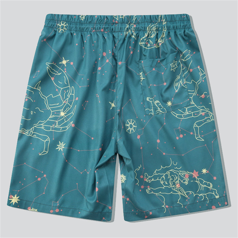Angel Constellation Print Summer Short Sets