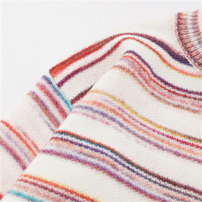 Striped Contrasting Color Sweater