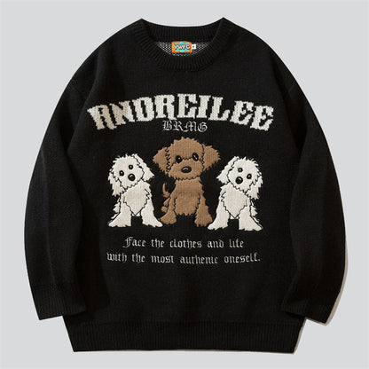 Cute Teddy Embroidery Sweater