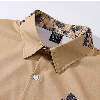 Casual Short Sleeve Lapel Print Shirt