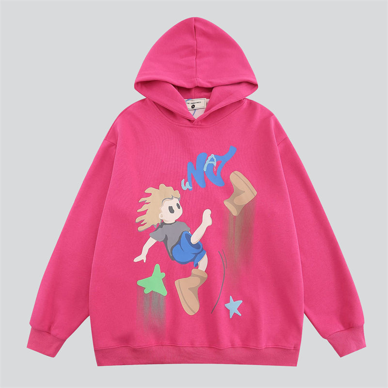 Little Boy's Flying Boots Print Hoodies