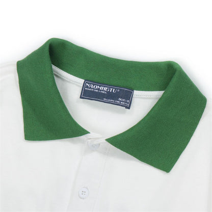 Preppy Look Vegetable Graffiti Polo Shirt