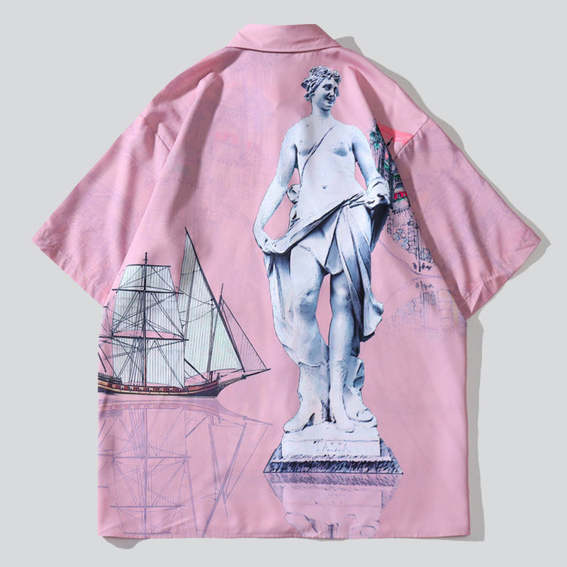 Navigator & Sailboat Print Shirt