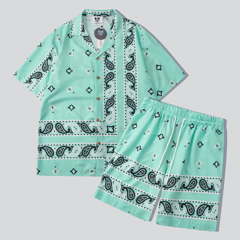 Paisley Printed Mint Green Set