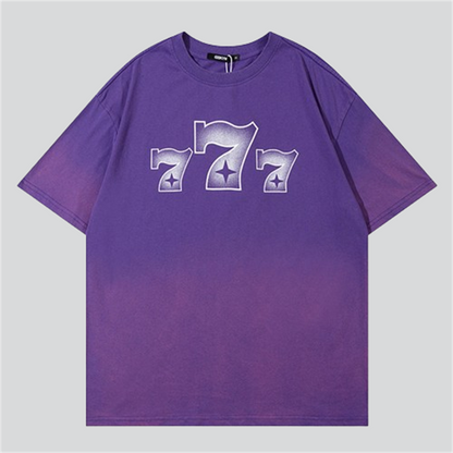 Seven Star Casual Gradient Color Tees