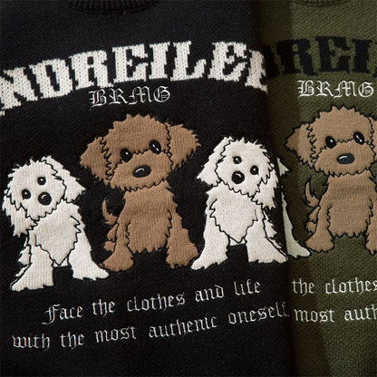 Cute Teddy Embroidery Sweater