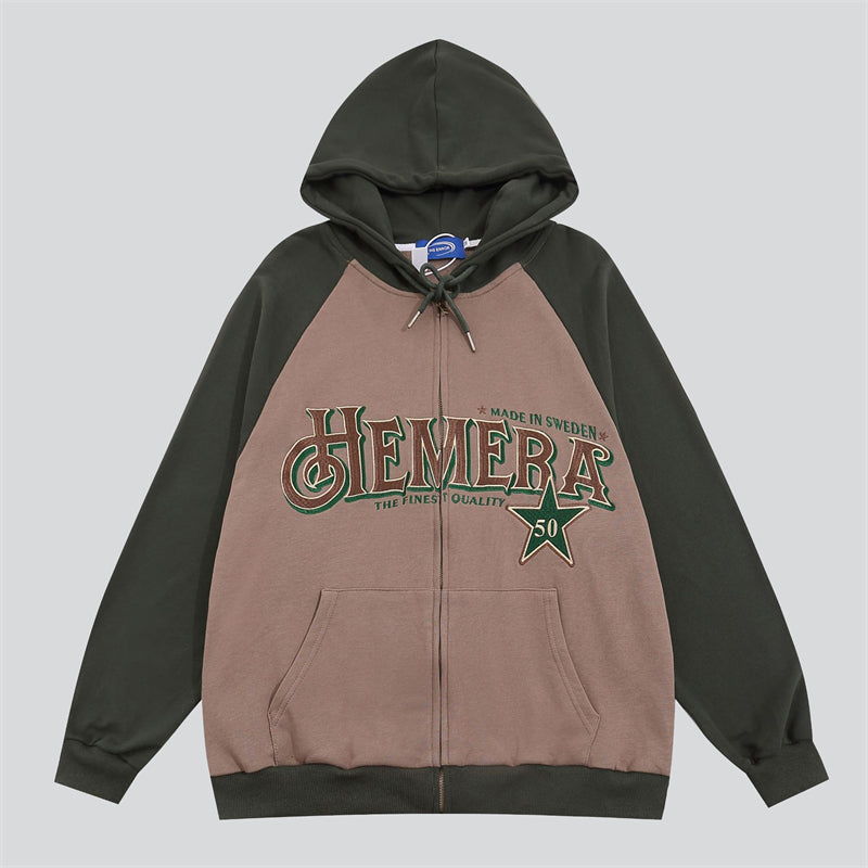 Hemera Letter Embroidery Sports Hoodie