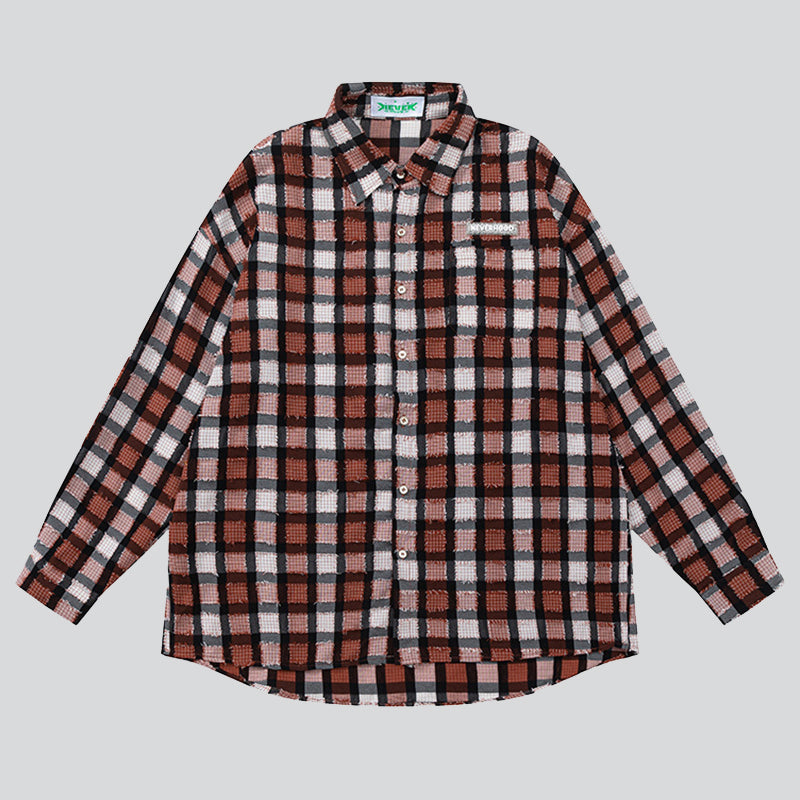 Yellow and Red Plaid Casual Shirt