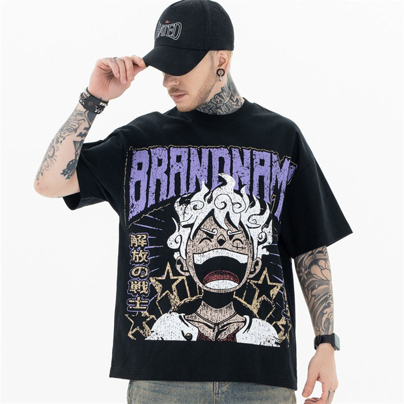 Laughing Anime Character Printed Tees