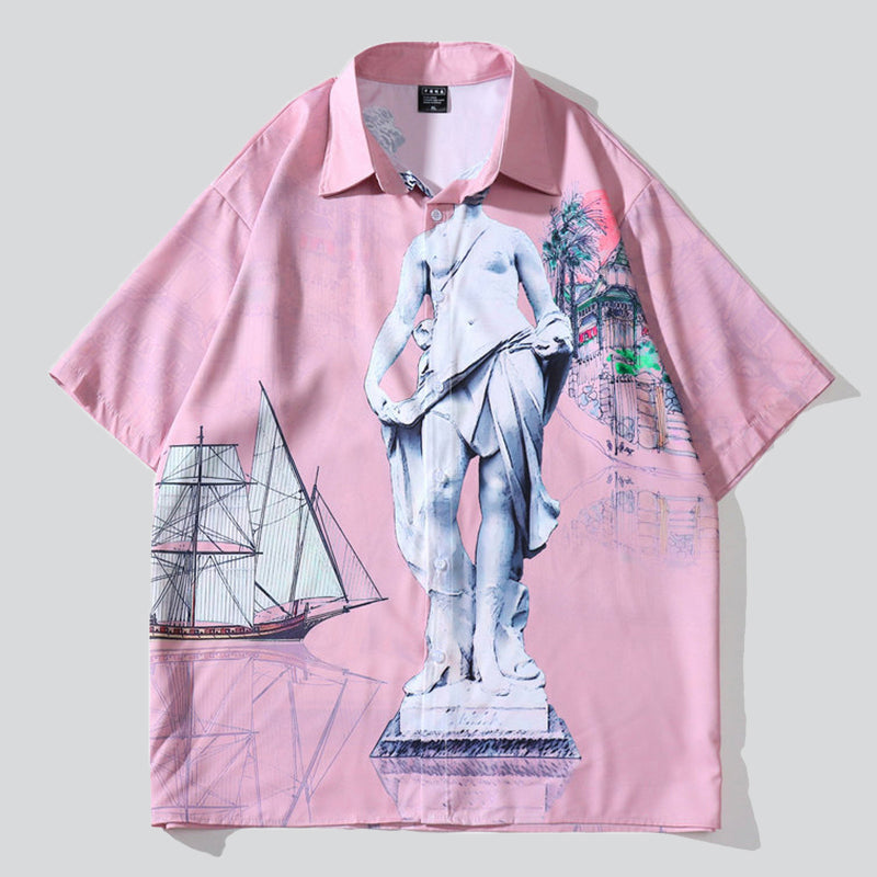 Navigator & Sailboat Print Shirt