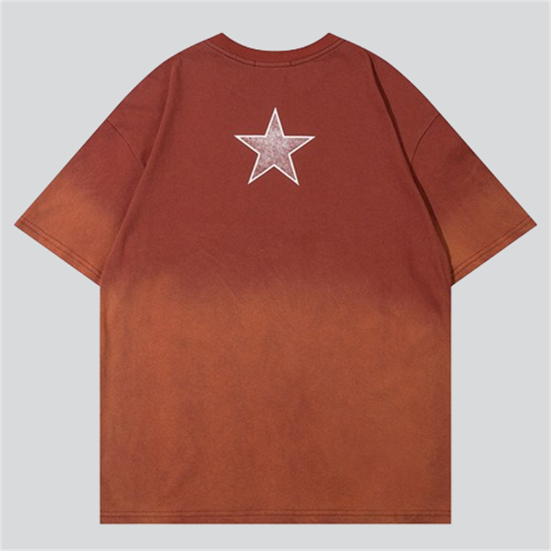 Seven Star Casual Gradient Color Tees