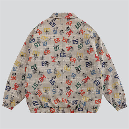 Cartoon Mich Mouse Print Jacket