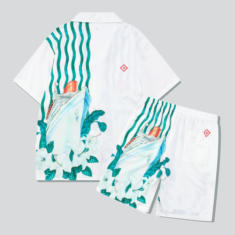 Lily Flower Nautical Journey Print Summer Sets