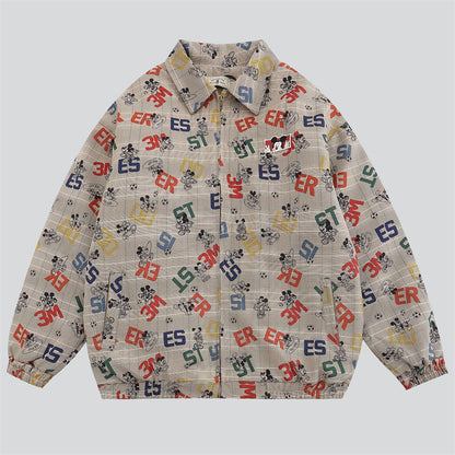 Cartoon Mich Mouse Print Jacket