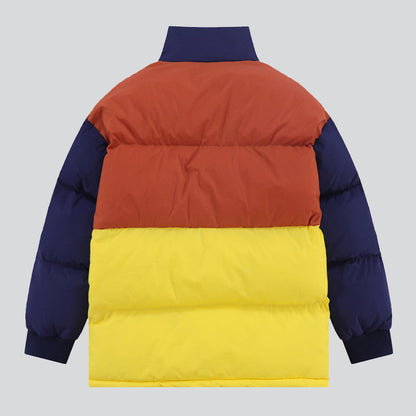 Couple Color Block Cotton-padded Coat