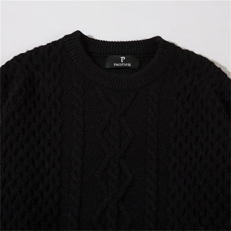 Simple Round Neck Knitted Sweater