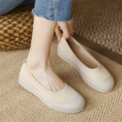 Casual Knitted Contrast Color Sneakers