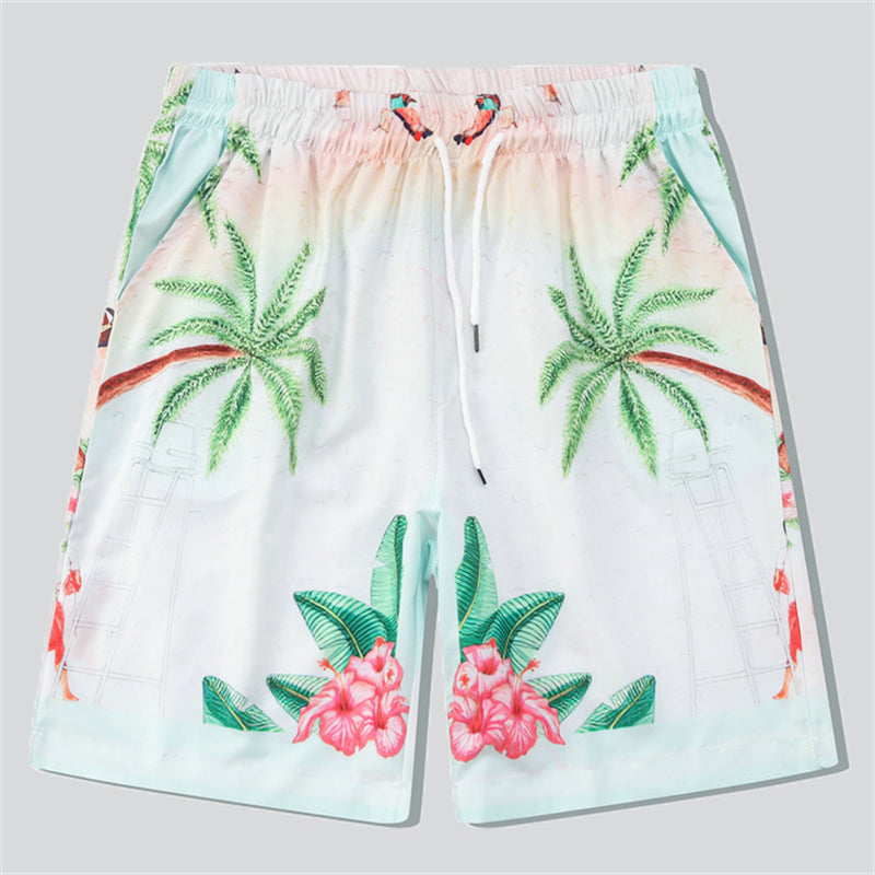 Summer Surf Coconut Tree Print Beach Outfits