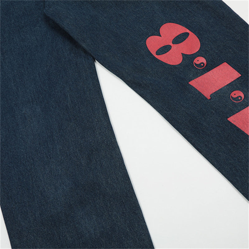 Numbers & Tai Chi Symbols Jeans