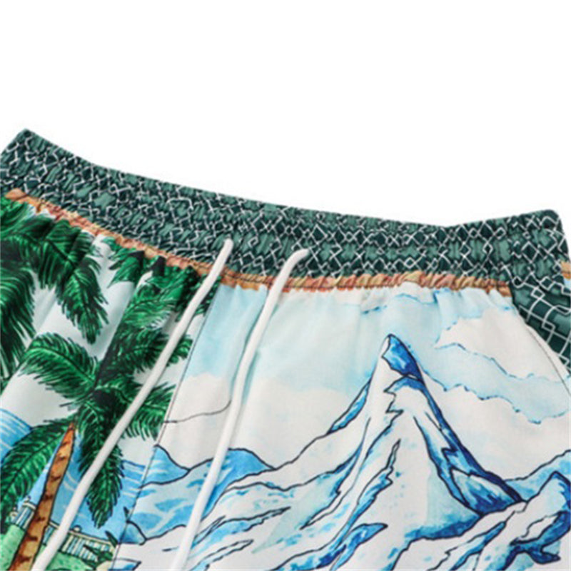 Mountain Peak Coconut Tree Print Holiday Set