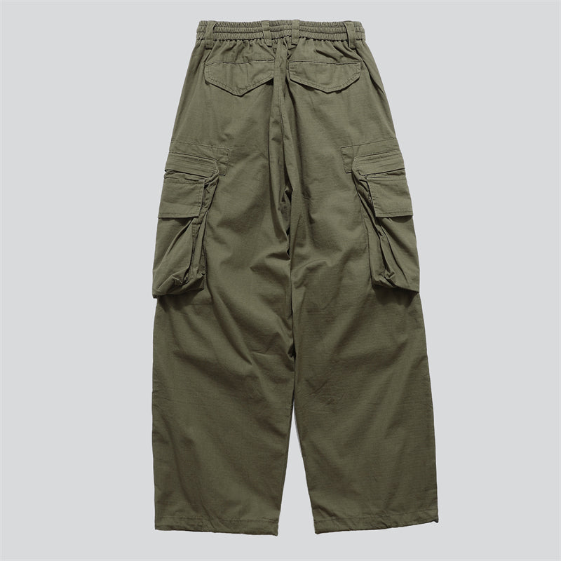 Trendy Pleated Multi-Pocket Cargo Pants