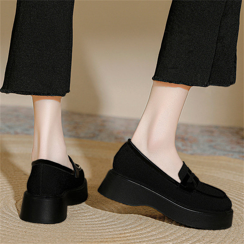 British Style Thick-Soled Breathable Loafers