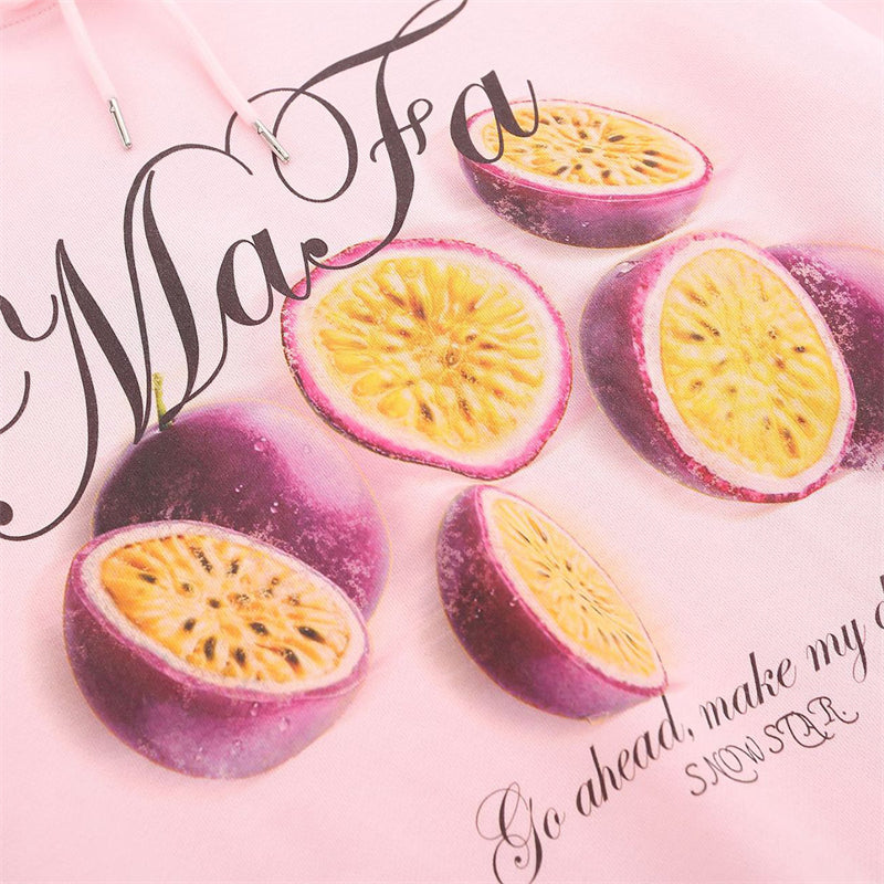 Summer Fruit Print Hoodie