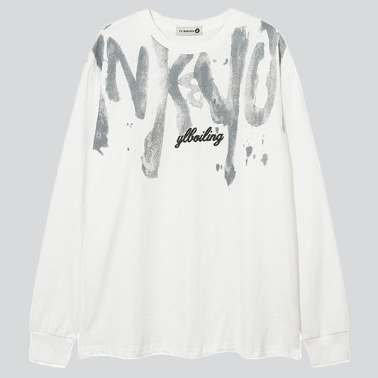 Graffiti Letter Long Sleeve Tees