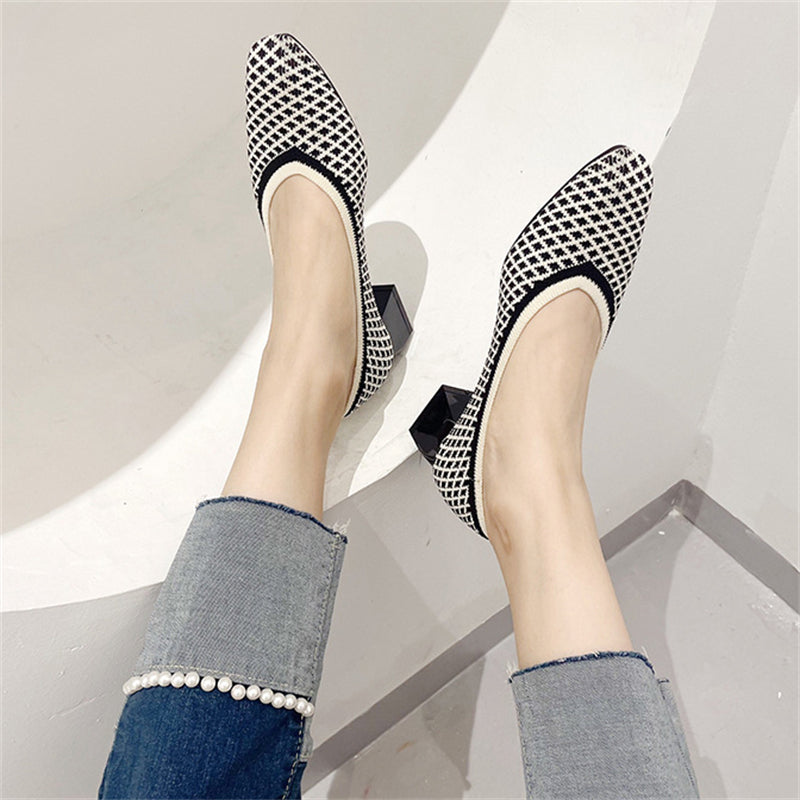 Stylish Cozy Square Toe Chunky Heels