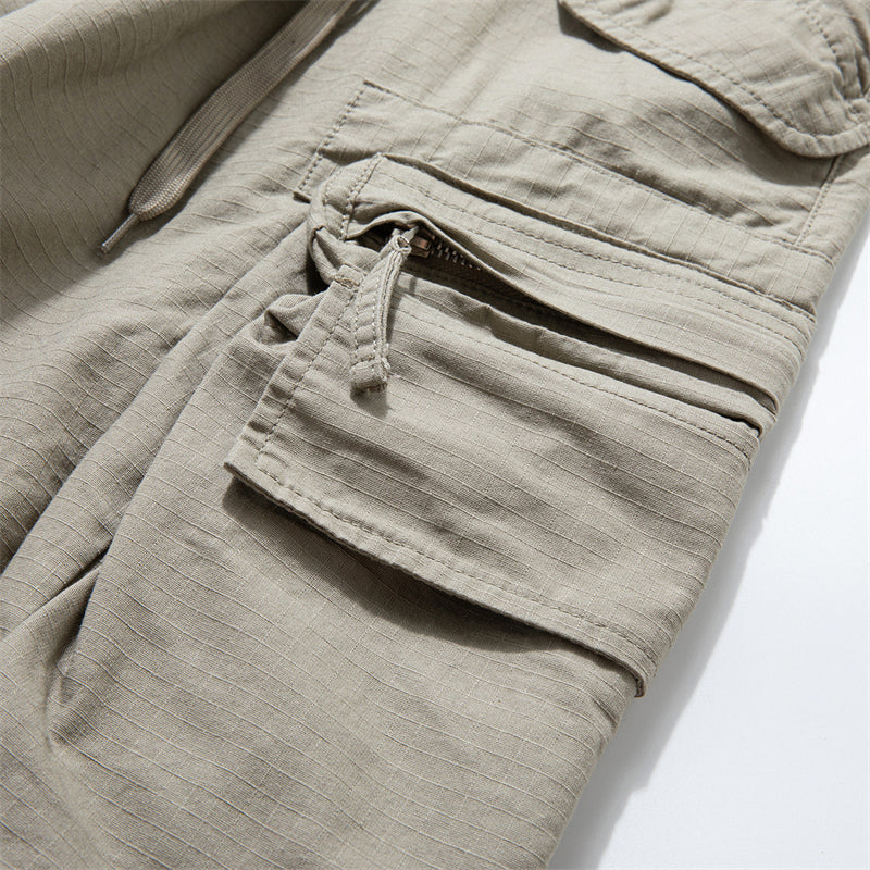 Trendy Pleated Multi-Pocket Cargo Pants