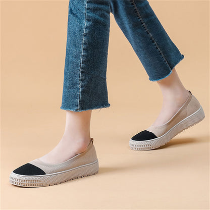 Contrast Color Slip-On Lazy Shoes