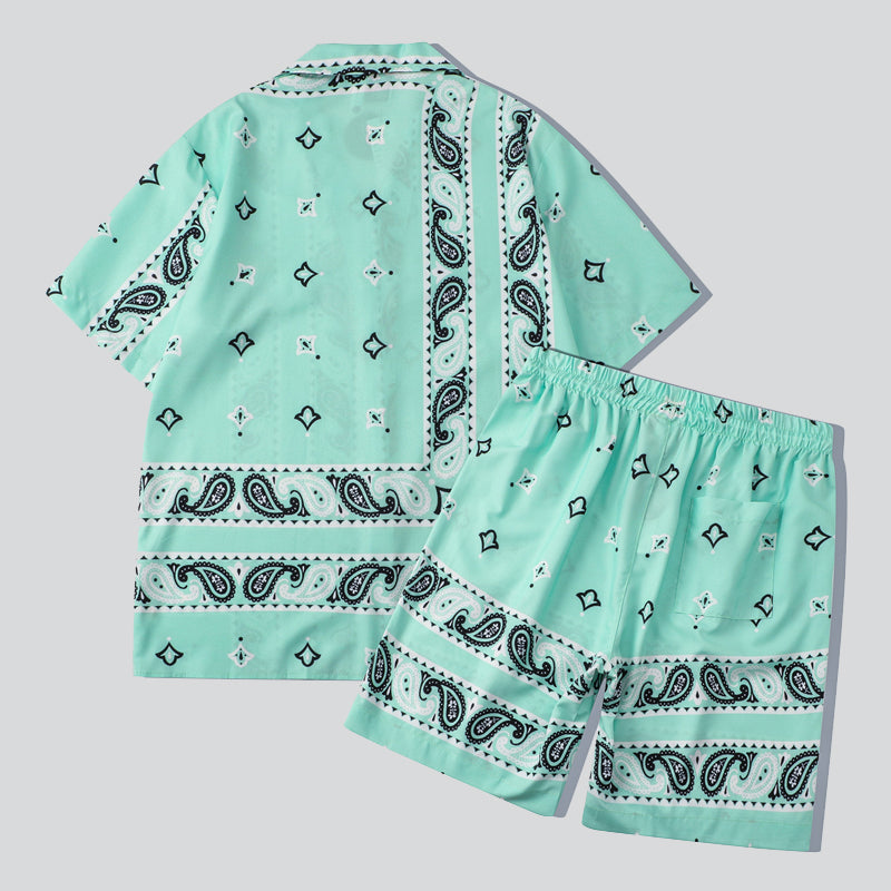 Paisley Printed Mint Green Set