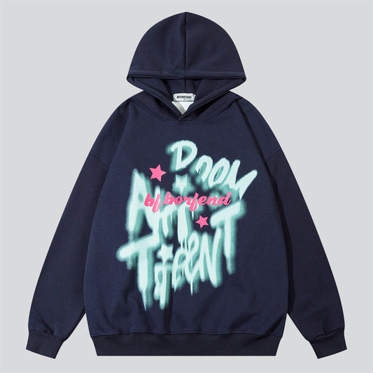 Letter Star Graffiti Street Hoodies