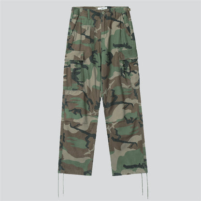 Green Camouflage Military Cargo Pants