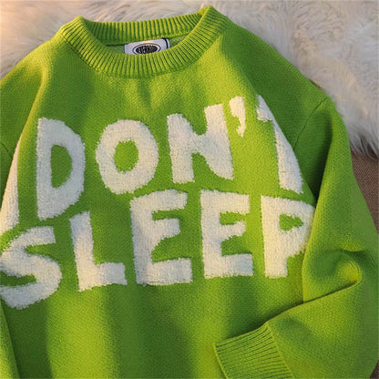 "I Don't Sleep" Flocking Sweater